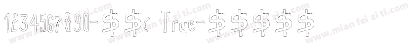 1234567890-常规( True字体转换